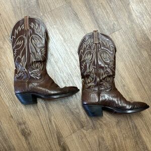 Hondo Cowboy Western Boots Womens Brown Leather Vintage